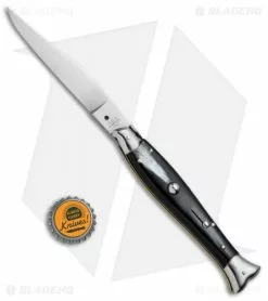 AGA Campolin 10" Fishtail Picklock Italian Automatic Brazil Horn (4.5" Polish) -Bladehq Knives Sales AGA Campolin 10in Fishtail Picklock Italian BP 20096 jr bottlecap