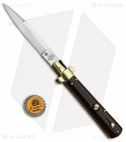 AGA Campolin 10" Frosolone Bayonet Stiletto Knife Cocobolo Brass (4.5" Polish) -Bladehq Knives Sales AGA Campolin 10in Frosolone Bayo Stiletto Cocobolo Brass Polish BP 28945 jr bottlecap