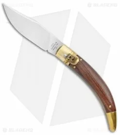 AGA Campolin Diana Lever Lock Automatic Brass Wood Knife (3.75" Satin)