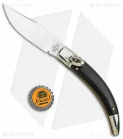 AGA Campolin Diana Lever Lock Automatic Knife Ebony Wood (3.75" Satin) -Bladehq Knives Sales AGA Campolin Diana LL Auto Dark Wood Satin BHQ 34351 jr bottlecap
