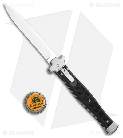 AGA Campolin Zero+ Italian Leverlock Automatic Knife Black G-10 (4.5"STN Bayo) AGA Campolin Zero+ Italian Leverlock Automatic Knife Black G-10 (4.5"STN Bayo) -Bladehq Knives Sales AGA Campolin Zero Plus Italian LL Auto Black G 10 Bayo BHQ 110617 jr bottlecap