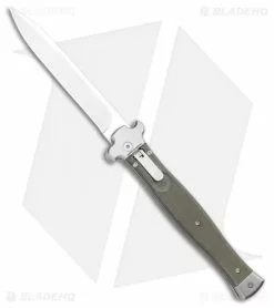 AGA Campolin Zero+ Italian Leverlock Automatic Knife OD Grn G-10 (4.5"Sat Bayo)