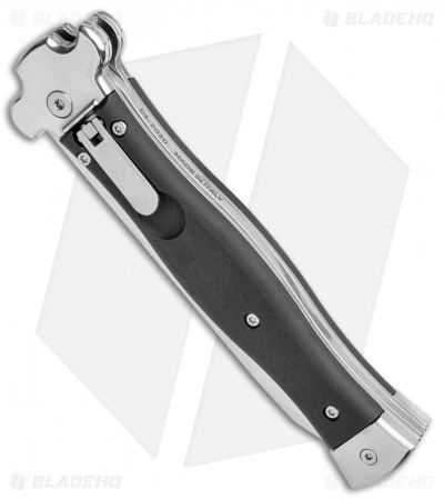 AGA Campolin Zero Reverse Tanto Leverlock Auto Knife Smooth Black G-10 (3.75") AGA Campolin Zero Reverse Tanto Leverlock Auto Knife Smooth Black G-10 (3.75") -Bladehq Knives Sales AGA Campolin Zero Reverse Tanto LL Black G 10 Satin BHQ 117113 jr spine