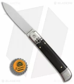 AKC 8" Lever Lock Italian Auto Ebony Wood (3.2" Polish Flat) -Bladehq Knives Sales AKC 8in Lever Lock Italian Auto Ebony Wood Polish Flat BHQ 82016 er bottlecap