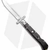 AKC World Italian Style 9" Ebony Roma Drop Point Auto Swinguard (4" Polished)