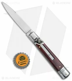 AKC 7.75" Slimline Lever Lock Automatic Knife Cocobolo (3.3" Satin Flat) 3 AKC 7.75" Slimline Lever Lock Automatic Knife Cocobolo (3.3" Satin Flat) -Bladehq Knives Sales AKC Slimline LL Auto Cocobolo Satin Flat BHQ 79857 jr bottlecap