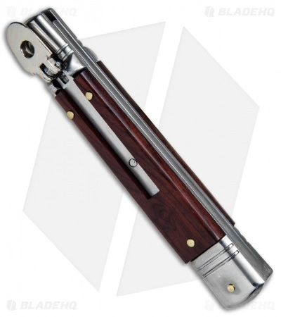 AKC 7.75" Slimline Lever Lock Automatic Knife Cocobolo (3.3" Satin Flat) AKC 7.75" Slimline Lever Lock Automatic Knife Cocobolo (3.3" Satin Flat) -Bladehq Knives Sales AKC Slimline LL Auto Cocobolo Satin Flat BHQ 79857 jr spine