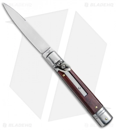 AKC 7.75" Slimline Lever Lock Automatic Knife Cocobolo (3.3" Satin Flat) AKC 7.75" Slimline Lever Lock Automatic Knife Cocobolo (3.3" Satin Flat) -Bladehq Knives Sales AKC Slimline LL Auto Cocobolo Satin Flat BHQ 79857 jr