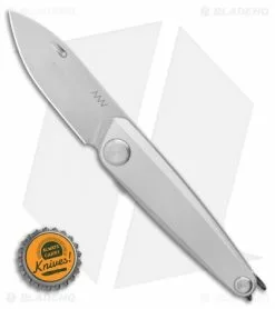 Acta Non Verba Knives Z050 Slip Joint Knife Silver Aluminum (2.6" Stonewash) -Bladehq Knives Sales Acta Non Verba Knives Z050 Slipjoint Knife Silver Aluminium 2.6 Stonewash BHQ 122961 LS Bottlecap