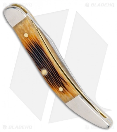 Antique Bone Barnboard Jig Small Texas Toothpick (610096 SS) Case Cutlery Antique Bone Barnboard Jig Small Texas Toothpick (610096 SS) -Bladehq Knives Sales Antique Bone Barnboard Jig Small Texas Toothpick SS 25153 BHQ 101119 jr side