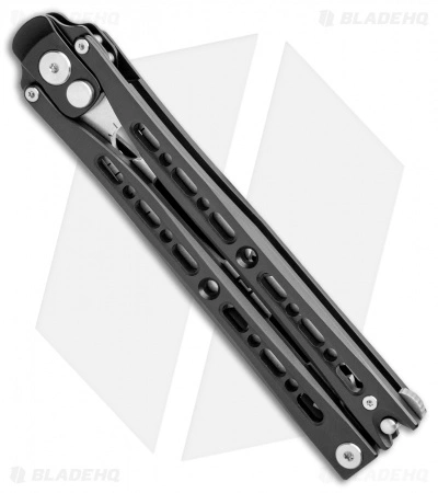 Artisan Cutlery Kinetic-Tool Automatic Butterfly Tool Black Titanium (4" SW) Artisan Cutlery Kinetic-Tool Automatic Butterfly Tool Black Titanium (4" SW) -Bladehq Knives Sales Artisan Cutlery Kinetic Tool Auto Butterfly Black Ti SW BHQ 112061 jr spine