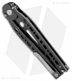 Artisan Cutlery Kinetic-Tool Automatic Butterfly Tool Black Aluminum (4" Black) -Bladehq Knives Sales Artisan Cutlery Kinetic Tool Auto Butterfly Tool Black Aluminum Black 1831P BK BHQ 107383 jr side