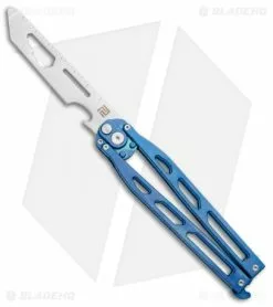 Artisan Cutlery Kinetic-Tool Automatic Butterfly Tool Blue Ti (4" Satin)