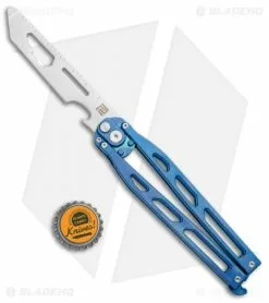 Artisan Cutlery Kinetic-Tool Automatic Butterfly Tool Blue Ti (4" Satin) -Bladehq Knives Sales Artisan Cutlery Kinetic Tool Auto Butterfly Tool Gray Blue Ti Satin 1823G BU BHQ 94496 jr bottlecap
