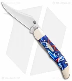 Case Cutlery Case Kickstart Mid-Folding Hunter Assist Knife Patriotic Kirinite (101265AC SS)