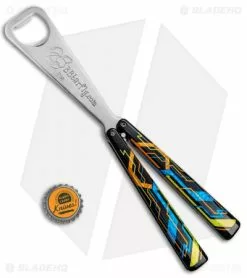 BB Barfly Bottle Opener Butterfly Trainer (The Grid) 2 BB Barfly Bottle Opener Butterfly Trainer (The Grid) -Bladehq Knives Sales BB Barfly Bottle Opener Butterfly Trainer The Grid BHQ 82964 jr bottlecap