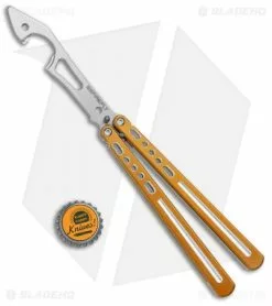 BBbarfly BBFireFly Knife Style Bottle Opener Balisong Gold (4.25" Satin) -Bladehq Knives Sales BB Barfly FireFly Gold Style Bottle Opener Butterfly BHQ 135622 jr bottlecap