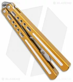 BBbarfly BBFireFly Knife Style Bottle Opener Balisong Gold (4.25" Satin) -Bladehq Knives Sales BB Barfly FireFly Gold Style Bottle Opener Butterfly BHQ 135622 jr side