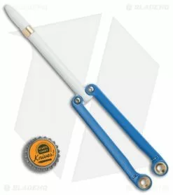 BaliYo By Spyderco Butterfly Pen Fisher Space Pen (Blue/White) USA Made -Bladehq Knives Sales BaliYo by Spyderco Butterfly Pen Fisher Space Pen blue white USA Made BHQ 82799 er bottlecap