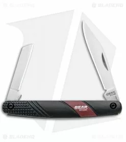 Bear Edge Traditional 2-Blade Slip Joint Knife Black (2.13" Satin) 61531