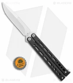 Bear Ops Bear Song VIII Butterfly Knife Bayonet Black Steel (4.5" Satin) -Bladehq Knives Sales Bear Ops Bear Song VIII Butterfly Bayo Black Satin B 820 SSBK S BHQ 107304 jr bottlecap
