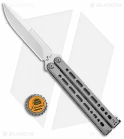 Bear Ops Bear Song VIII Butterfly Knife Gray Bayonet (4.5" Satin) 3 Bear Ops Bear Song VIII Butterfly Knife Gray Bayonet (4.5" Satin) -Bladehq Knives Sales Bear Ops Bear Song VIII Butterfly Bayo Satin B 820 SS S BHQ 102071 jr bottlecap