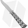 Bear & Son 114 Butterfly Knife Balisong Silver Speckle (4" Satin)