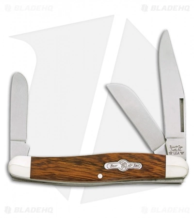 Bear & Son Kodiak Large Stockman Pocket Knife Desert Ironwood (2.875" Satin) Bear & Son Kodiak Large Stockman Pocket Knife Desert Ironwood (2.875" Satin) -Bladehq Knives Sales Bear Son Kodiak Large Stockman Desert Ironwood satin BHQ 39468 er
