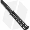 Bear & Son 115TANB Tanto Butterfly Knife Black (4" Black)