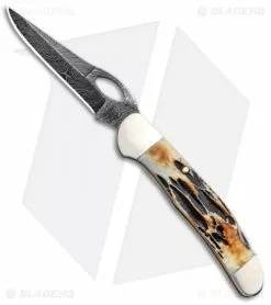 Bear & Son 3.75" Traditional Pocket Knife Genuine India Stag Bone 5149LD