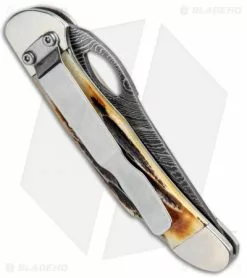 Bear & Son 3.75" Traditional Pocket Knife Genuine India Stag Bone 5149LD -Bladehq Knives Sales Bear and Son Genuine India Stag Bone 5149LD BHQ 94073 jr side