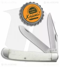 Bear & Son Bear And Son Trapper Pocket Knife 2.875" White Bone WSB54 -Bladehq Knives Sales Bear and Son Trapper Pocket Knife White Bone WSB54 BHQ 71333 jr bottlecap