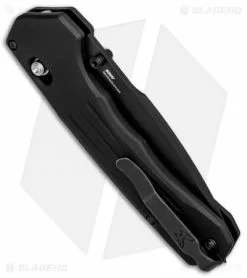 Benchmade 407SBK Vallation AXIS-Assist Knife Black (3.7" Black Serr) -Bladehq Knives Sales Benchmade 407SBK Vallation AXIS Assist Black Black Serr BHQ 84270 jr side