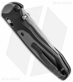 Benchmade 590 Boost AXIS-Assist Knife Black/Gray (3.7" Satin) -Bladehq Knives Sales Benchmade 590 Boost AXIS Assist Black Gray Satin BHQ 51614 jr side