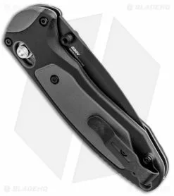 Benchmade 595BK Mini Boost AXIS-Assist Knife Black/Gray (3.11" Black) -Bladehq Knives Sales Benchmade Mini Boost AXIS Assist Black Gray Black 595BK BHQ 78760 jr side