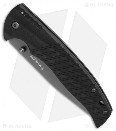 Boker Magnum Black Flash Spring Assisted Knife Black G-10 (3.7" Gray) Boker Magnum Black Flash Spring Assisted Knife Black G-10 (3.7" Gray) -Bladehq Knives Sales Boker Magnum Black Flash BHQ 80850 er spine