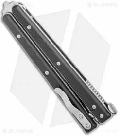Boker Plus Balisong Tactical Small Butterfly Knife Black G-10 (3.4" Satin) -Bladehq Knives Sales Boker Plus Balisong Tactical Small Butterfly Black G 10 Satin BHQ 120630 jr side