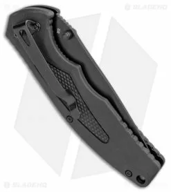 Boker Plus Gemini NGA Spring Assisted Knife Black (3.5" Black Serr) 01BO503 -Bladehq Knives Sales Boker Plus Gemini NGA SA Black Black Serr 01BO503 BHQ 105723 jr side