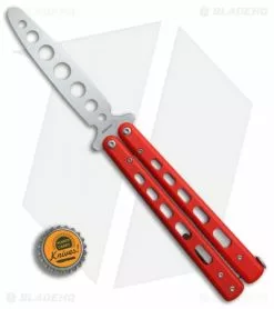 Boker Plus Balisong Trainer Butterfly Knife Red G-10 (4" Satin) 01BO712 -Bladehq Knives Sales Boker Plus balisong trainer red G10 satin BHQ 76461 er bottlecap