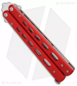 Boker Plus Balisong Trainer Butterfly Knife Red G-10 (4" Satin) 01BO712 -Bladehq Knives Sales Boker Plus balisong trainer red G10 satin BHQ 76461 er spine