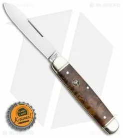 Boker Cattle Knife 4.5" Pocket Knife Curly Birch -Bladehq Knives Sales Boker Traditional Cattle Knife 4.45in Curly Birch 110910 BHQ 111599 LS Bottlecap
