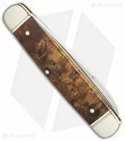 Boker Cattle Knife 4.5" Pocket Knife Curly Birch -Bladehq Knives Sales Boker Traditional Cattle Knife 4.45in Curly Birch 110910 BHQ 111599 LS Side