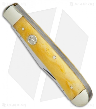 Boker Trapper Pocket Knife 4.25" Yellow Bone 110731 Boker Trapper Pocket Knife 4.25" Yellow Bone 110731 -Bladehq Knives Sales Boker Trapper Yellow Bone BO110731 BHQ 40074 jr spine