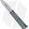 Bradley Kimura Butterfly Balisong Knife Black & White G-10 (3.9 Bead Blast)
