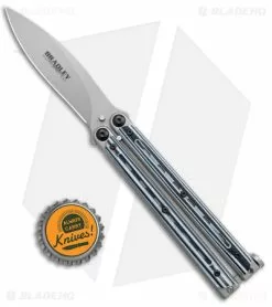 Bradley Kimura Butterfly Balisong Knife Black & White G-10 (3.9 Bead Blast) -Bladehq Knives Sales Bradley Kimura Butterfly Balisong Black and White G 10 BB BHQ 141055 jr bottlecap