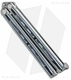 Bradley Kimura Butterfly Balisong Knife Black & White G-10 (3.9 Bead Blast) -Bladehq Knives Sales Bradley Kimura Butterfly Balisong Black and White G 10 BB BHQ 141055 jr side