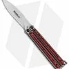 Bradley Kimura Butterfly Balisong Knife Black/Red G-10 (3.9" Bead Blast)