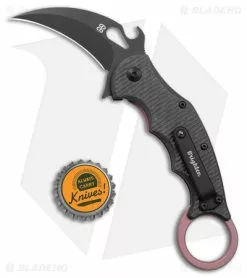 Brighten Blades Moonstruck Karambit Purple Titanium W/ Carbon Fiber (2.5" Black) -Bladehq Knives Sales Brighten Blades Moonstruck Karambit Purple Black BHQ 178982 jr bottlecap