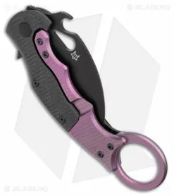 Brighten Blades Moonstruck Karambit Purple Titanium W/ Carbon Fiber (2.5" Black) -Bladehq Knives Sales Brighten Blades Moonstruck Karambit Purple Black BHQ 178982 jr side