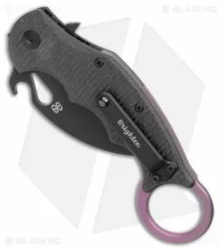 Brighten Blades Moonstruck Karambit Purple Titanium W/ Carbon Fiber (2.5" Black) -Bladehq Knives Sales Brighten Blades Moonstruck Karambit Purple Black BHQ 178982 jr spine